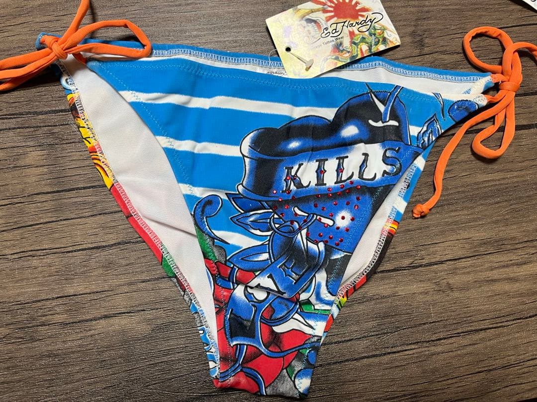 ビキニ　エドハーディー　ラインストーン　水着 レア 希少 XL y2k
