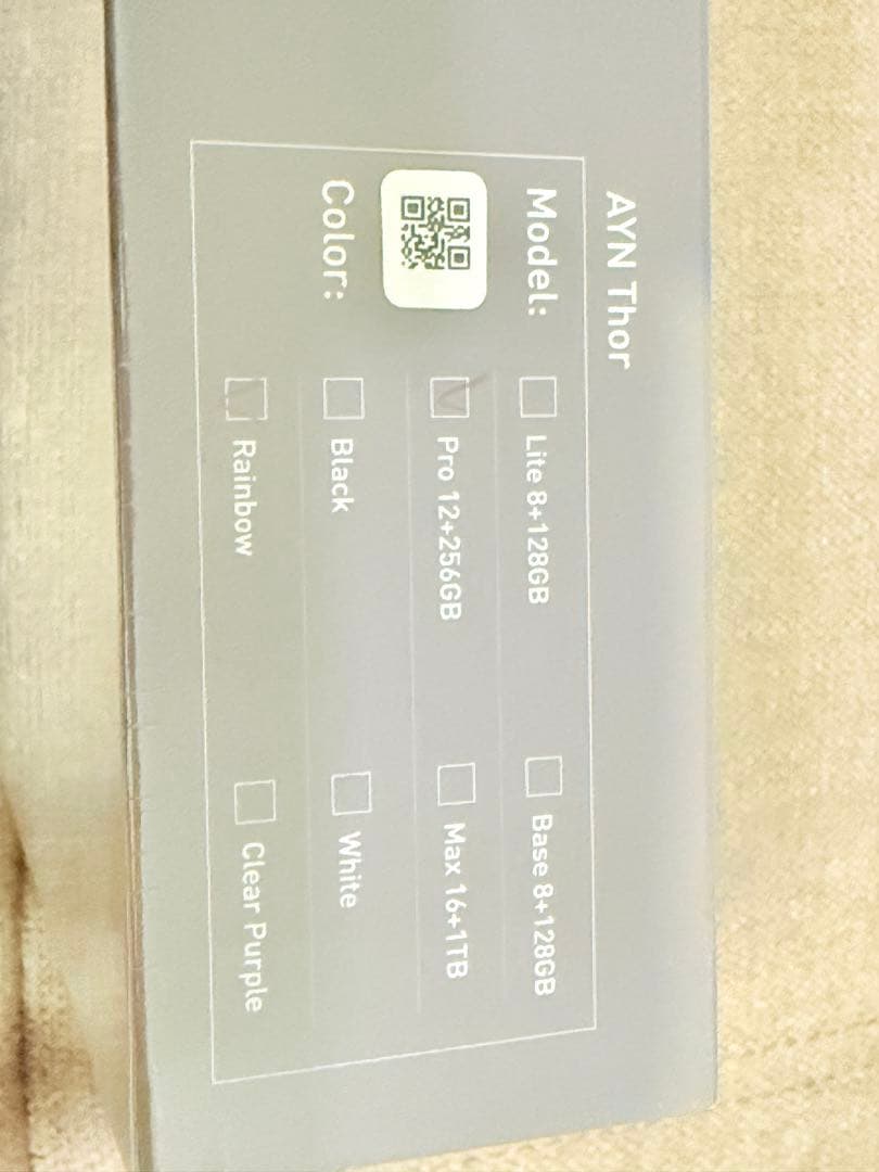 AYN Thor Pro 12GB+256GB レインボー