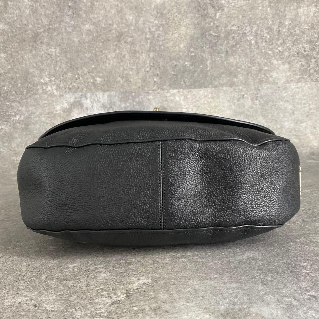 バッグ Coach Turnlock Leather One Shoulder Bag