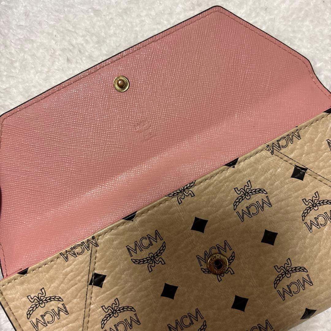 MCM ヴィセトス　長財布　ピンク　美品　正規品