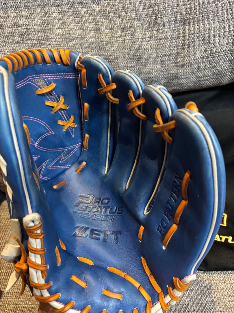 ZETT PRO STATUS 軟式グローブ 青