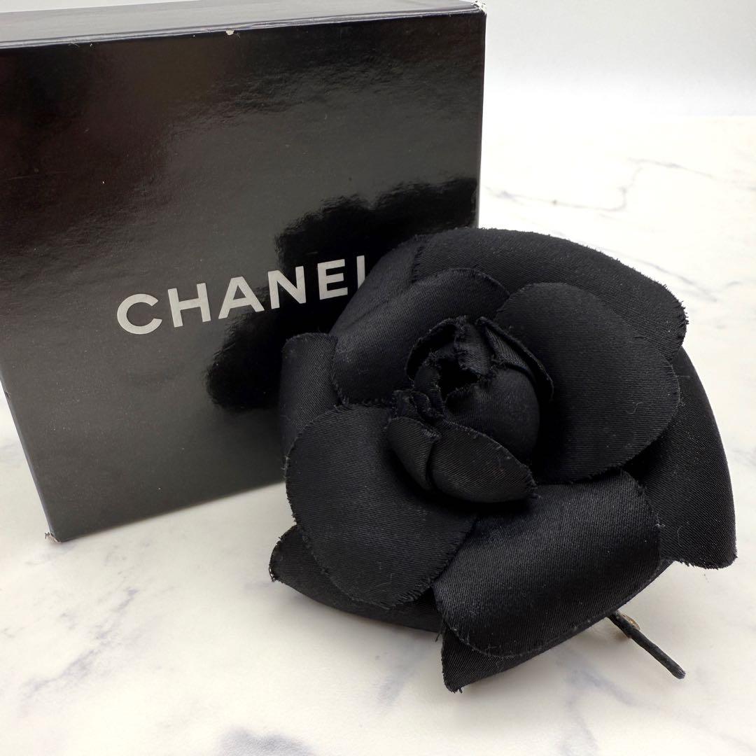 【CHANEL】 シャネル カメリア ブローチ コサージュ ブラック