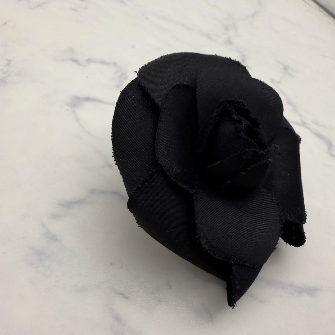【CHANEL】 シャネル カメリア ブローチ コサージュ ブラック