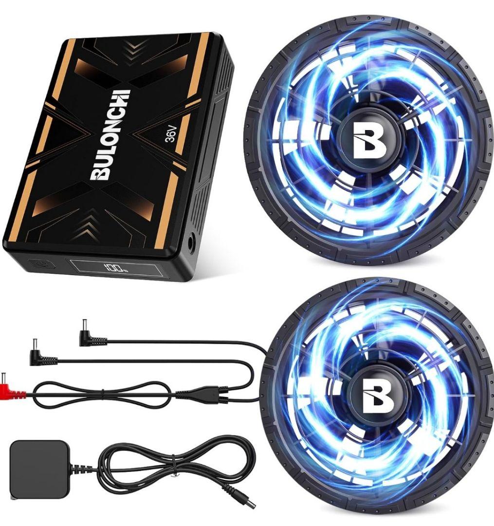 ♥✨️空調作業服 ファンバッテリーセット 30000mAh 90mm穴径 36V