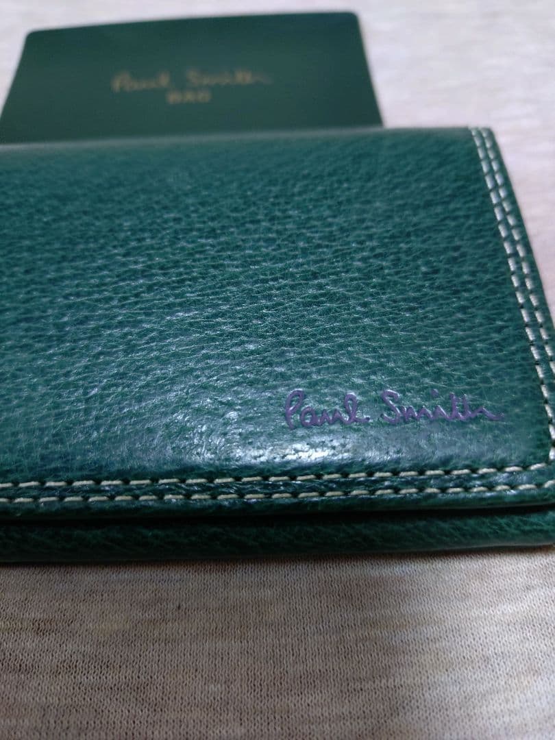Paul Smith ポール・スミス　名刺入れ　レザー　グリーン系