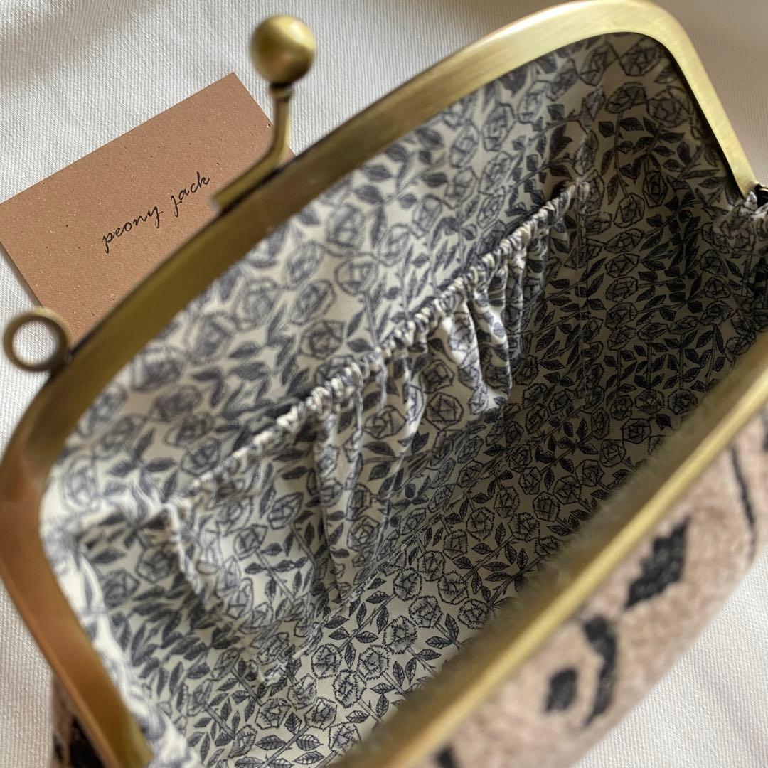 お値下げ❗️完成品✨ lulu small ショルダー　がま口　ミナペルホネン