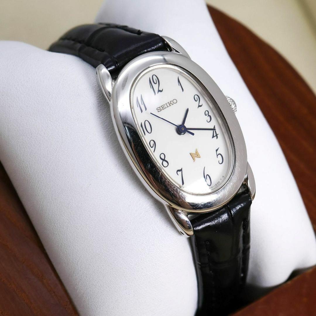 稼働 SEIKO NOIE 腕時計 オーバル 新品レザー レディース 1759