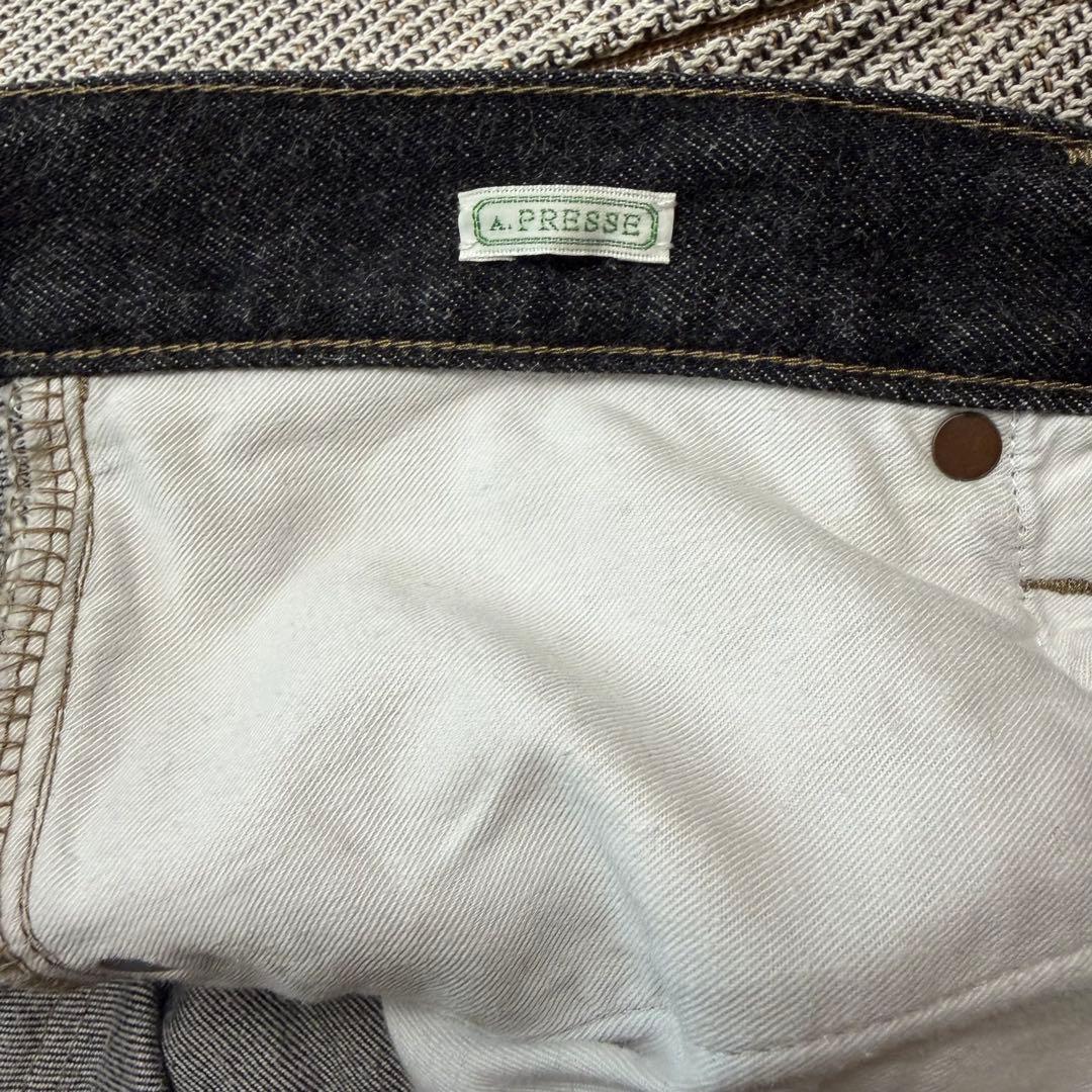 a.presse black washed denim アプレッセ　デニム
