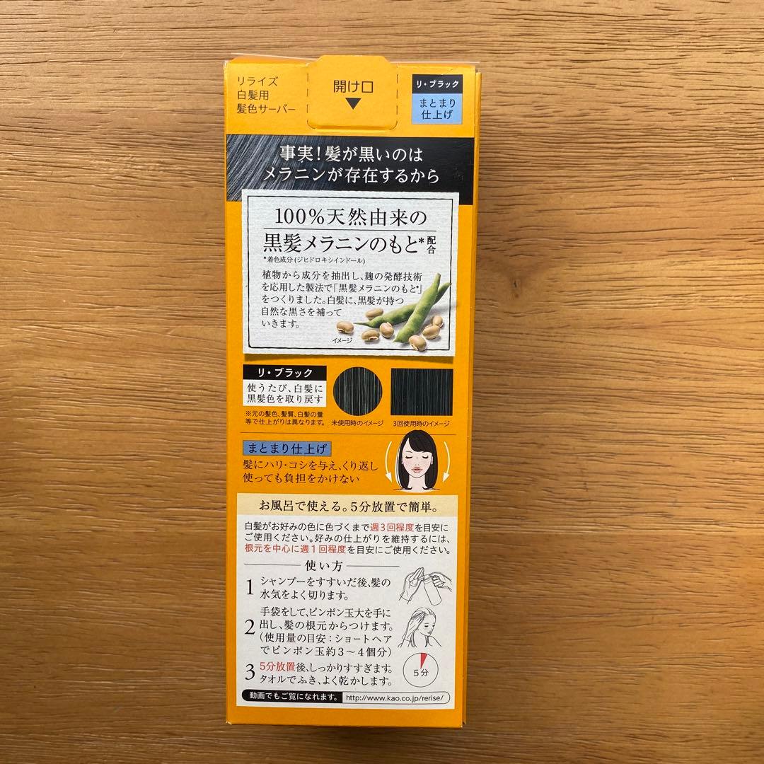 リライズ 白髪用髪色サーバー リ・ブラック まとまり仕上げ 本体 155g 7本