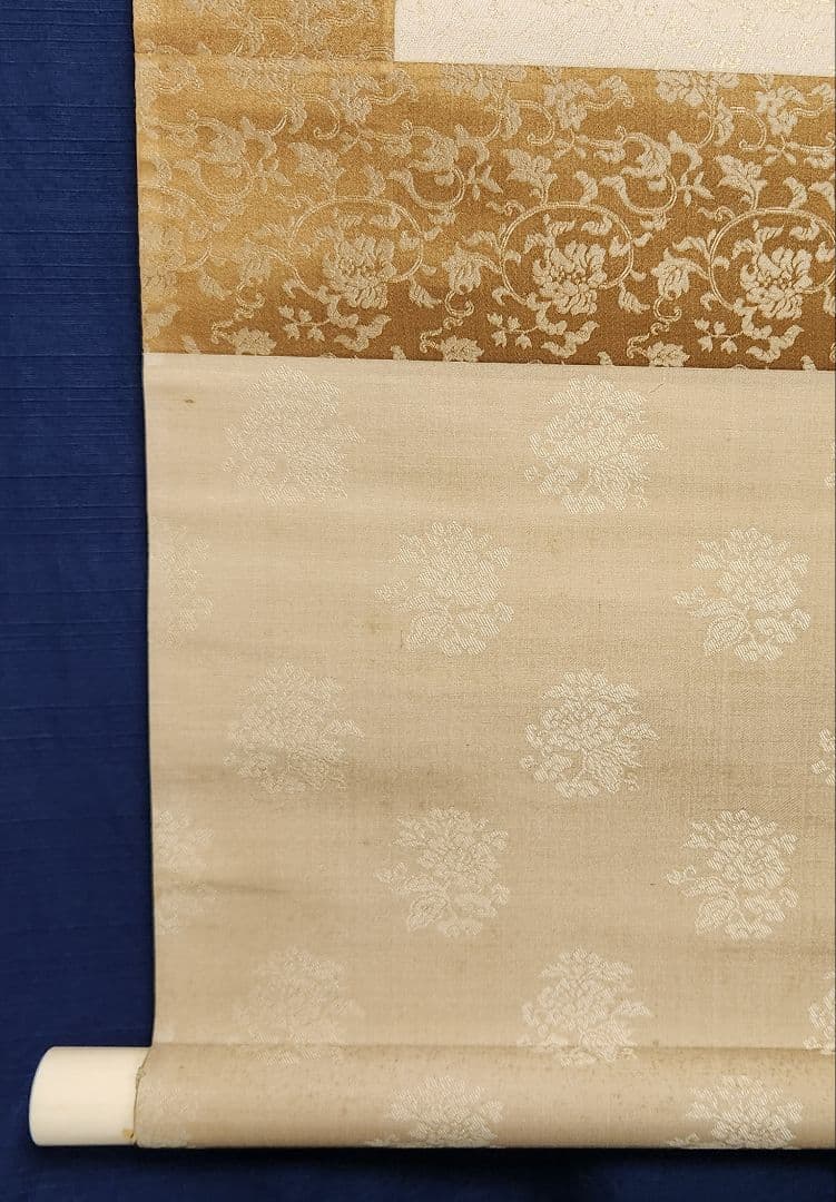 【牡丹に雀図】結城素明 2656 ボタン 掛け軸　肉筆