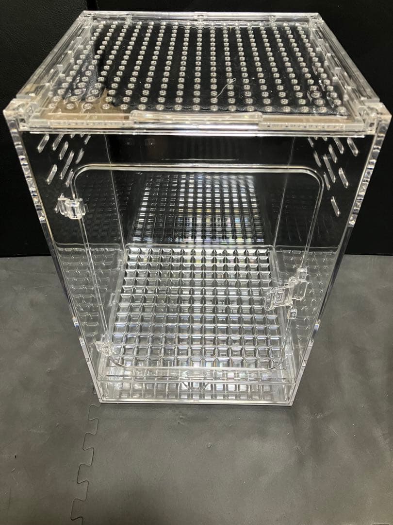 【新品未使用】レプタイルボックス×3 ナノ　スライド式　フロントドア　アクリル