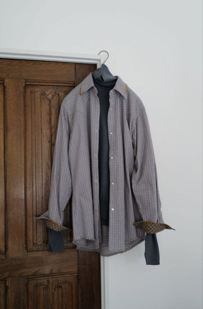 柿乃葉 kakinoha Smooth Turtle Knit Gray 9