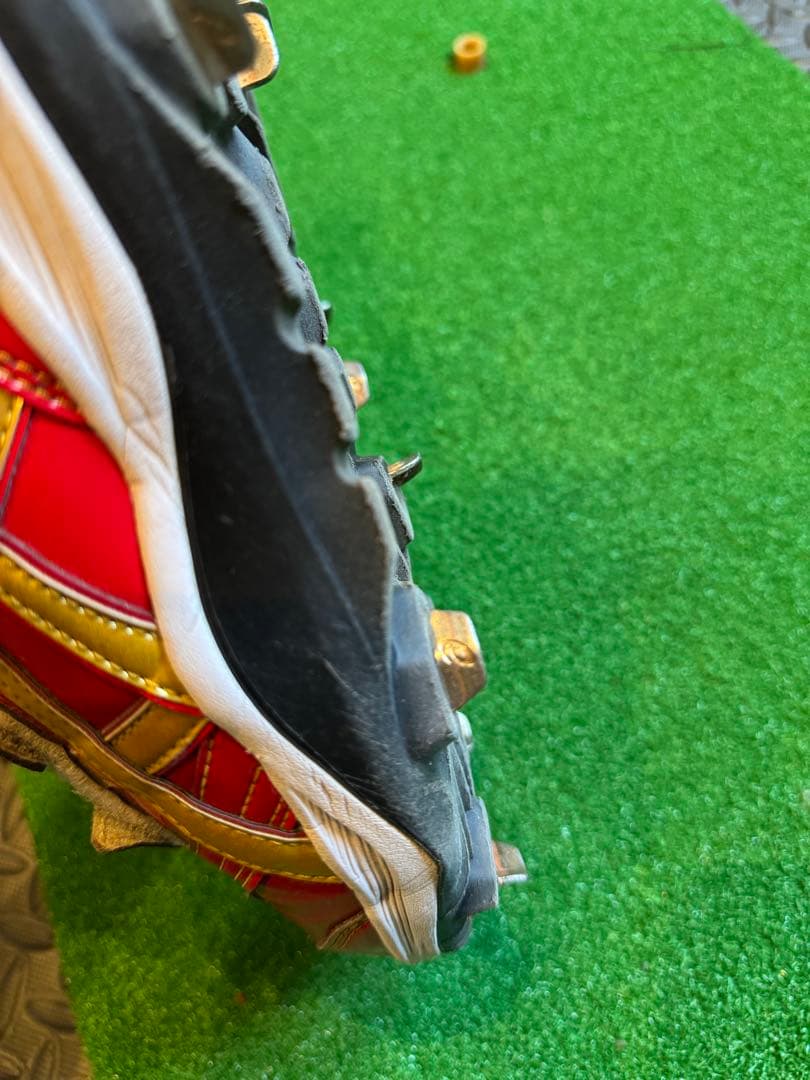 asics オーダースパイクシューズ レッド ベルクロ