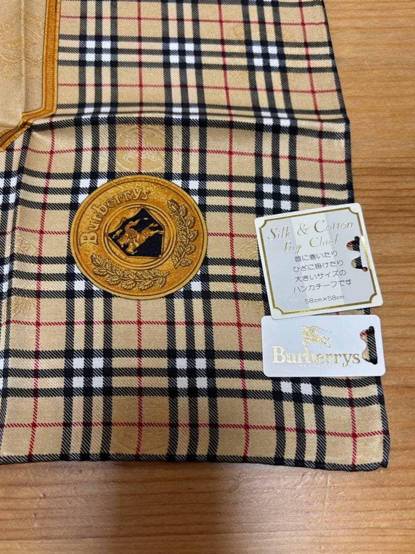 H*a様 シルク&コットンBurberrys チェック柄 ハンカチ 5点セット