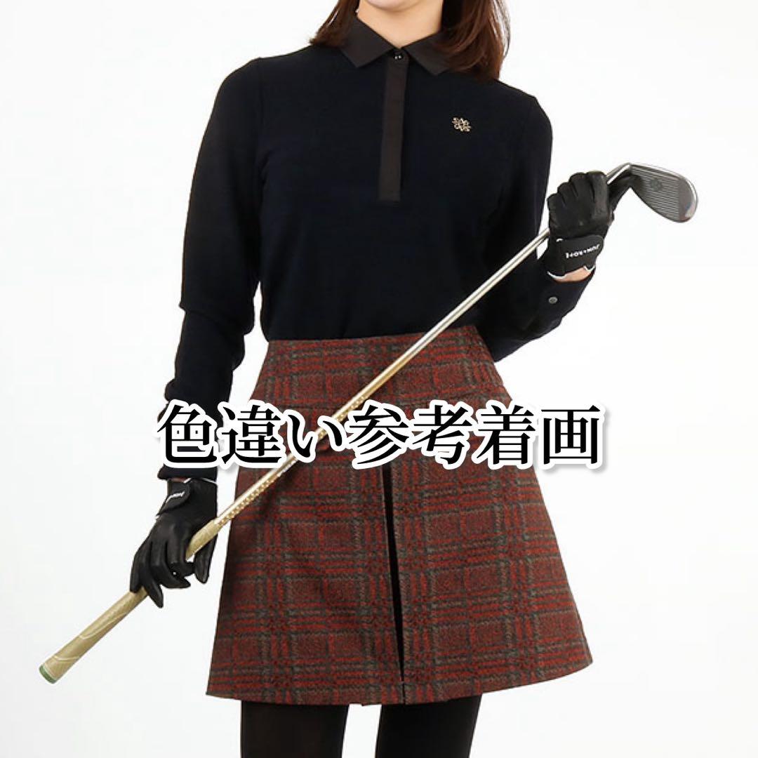 St ANDREWS 襟切替長袖ポロシャツ ハーフボタン 大人綺麗めゴルフウェア