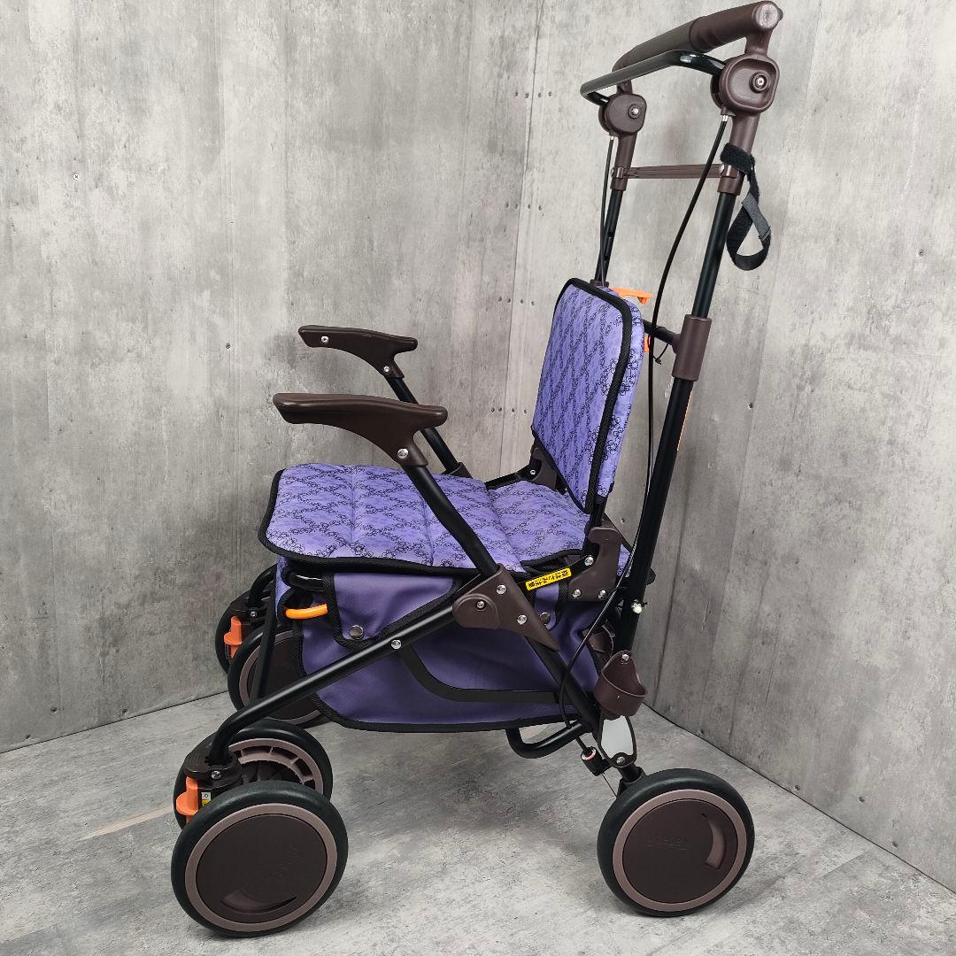 【迅速発送】幸和製作所 SLT08 カゴノア L パープル シルバーカー　花柄