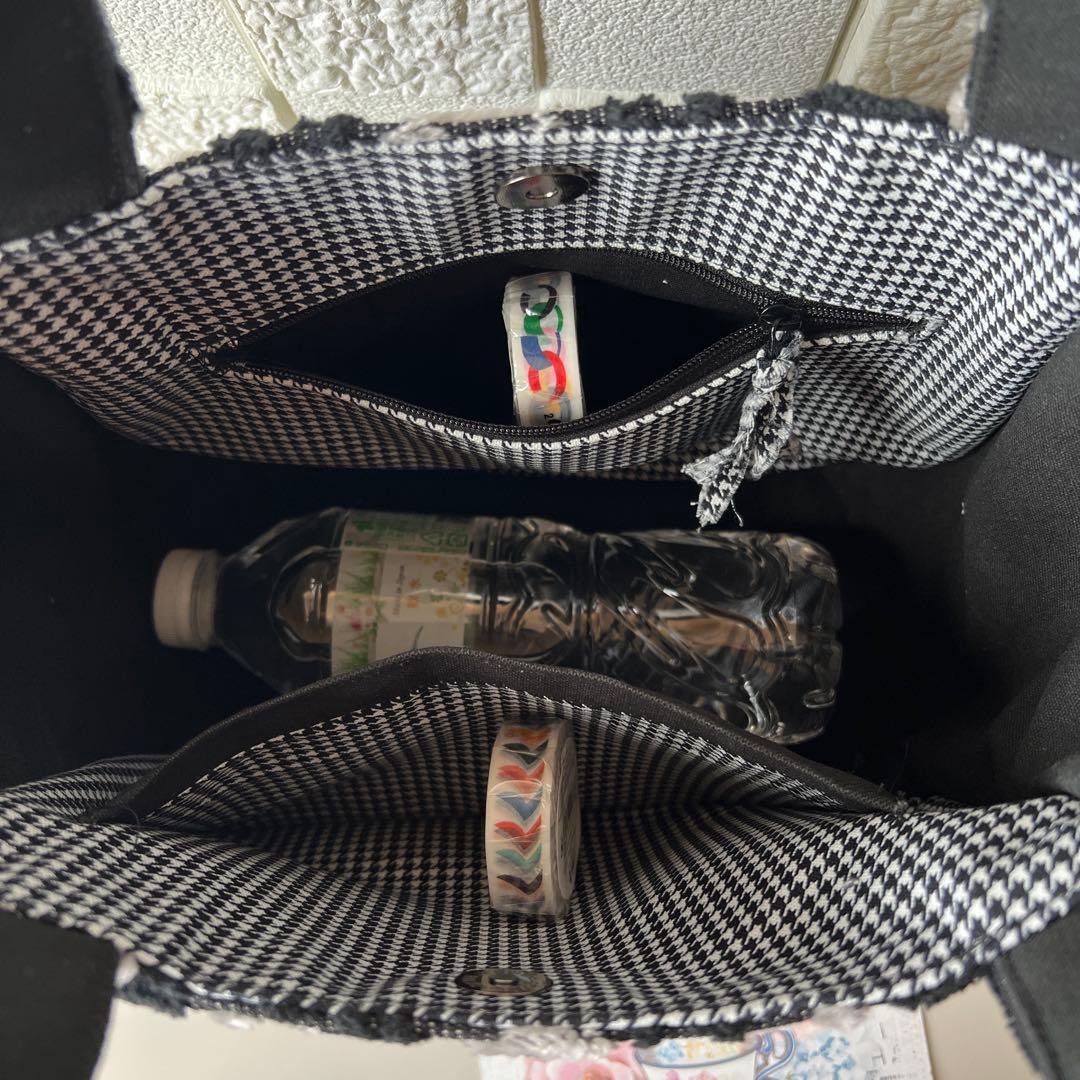 専用【ジョリーフルール】もふもふ　チューリップバック　S パンダブラック　①