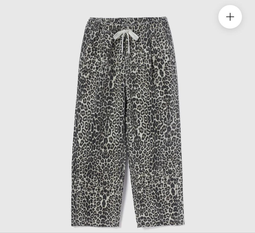 ウエストギャザーCanvasストレートパンツ