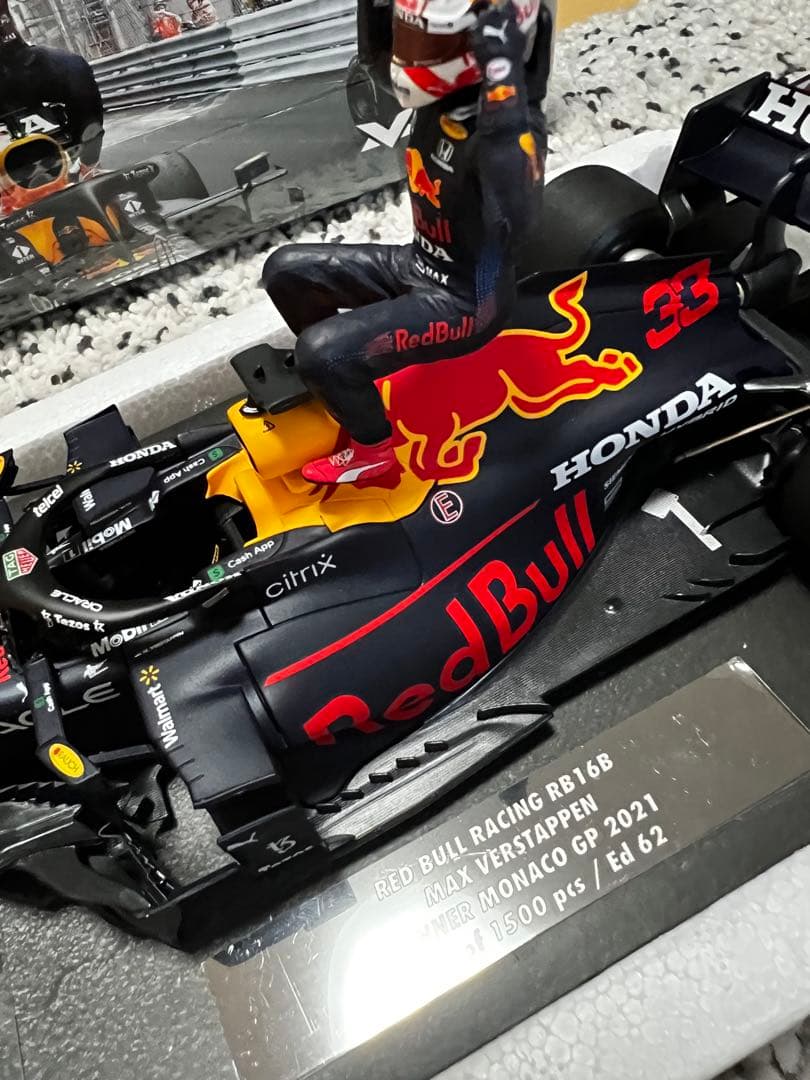 美品 MVショップ 1/18 マックス・フェルスタッペン 2021 モナコGP