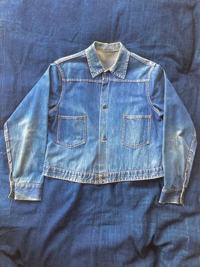 1940' 4ボタン 大戦モデル UFOリベット ドーナツボタン 42サイズ