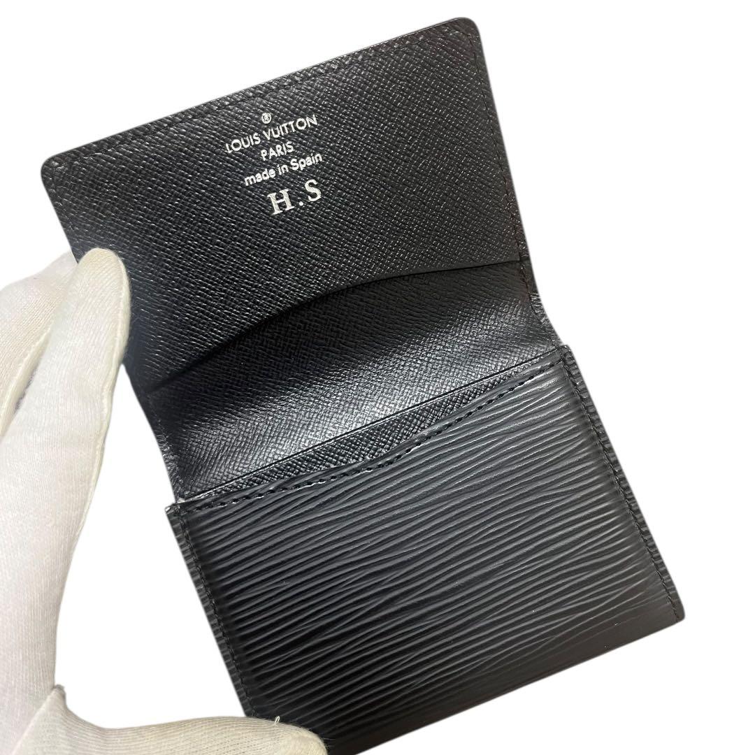 【美品★イニシャル入】ルイヴィトン 名刺入れ カードケース エピ ブラック