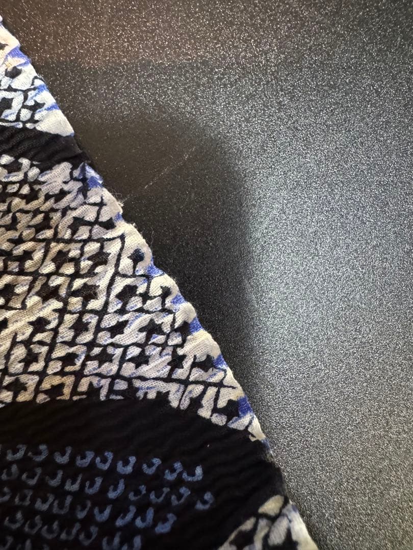 葉っぱ模様 浴衣反物　総絞り