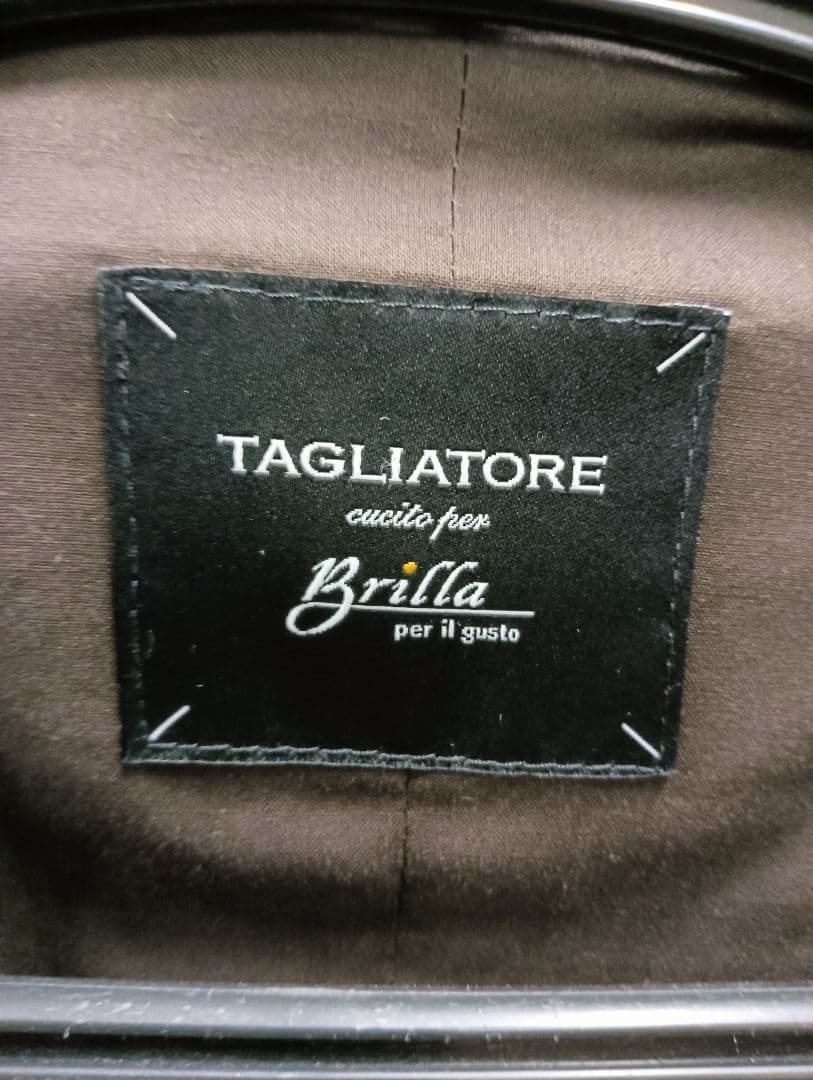 TAGLIATORE ヘリンボーンベスト茶サイズ50