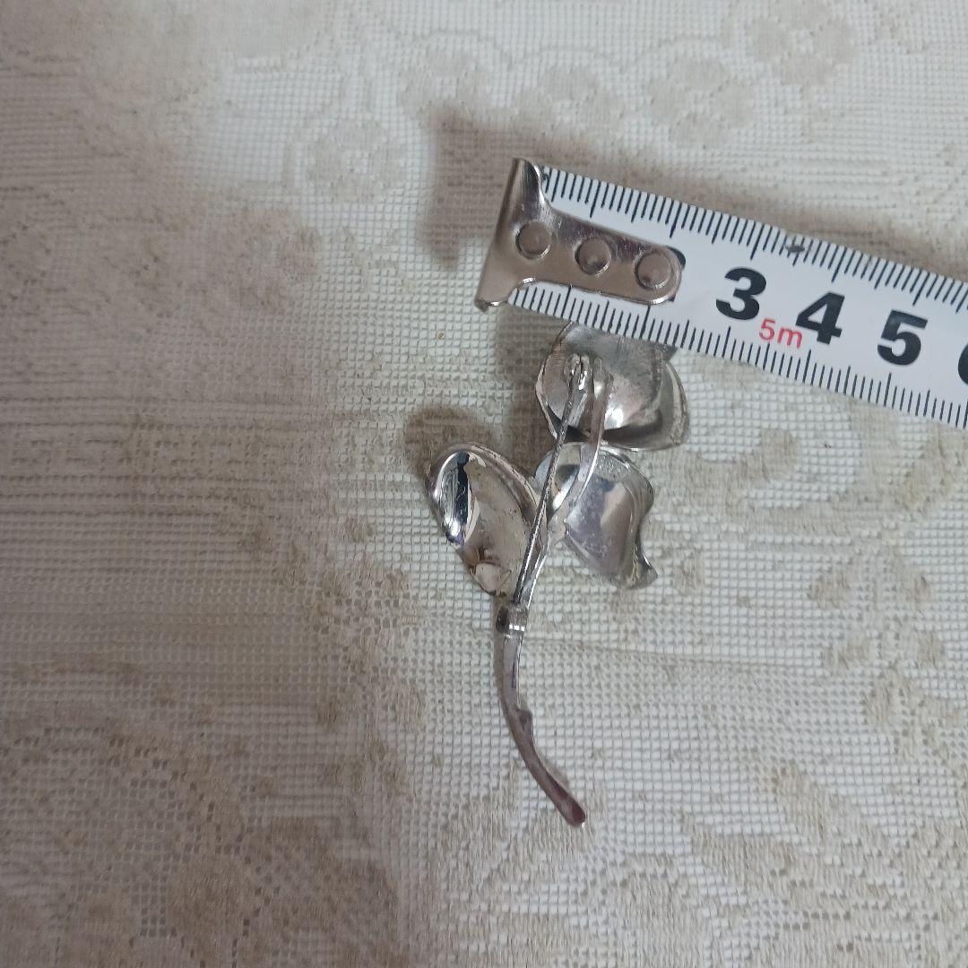 Christian Dior バラ ブローチ S925