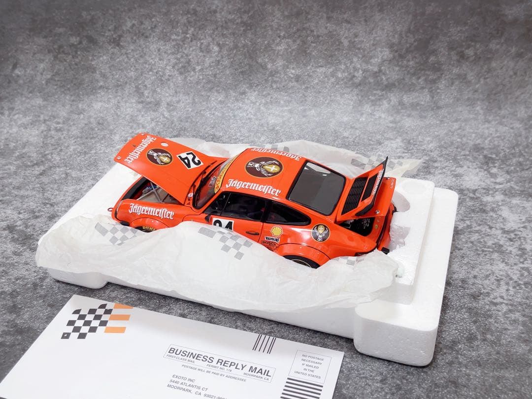 ミニカー 1/18 EXOTO Porsche 934 RSR Jagermeister