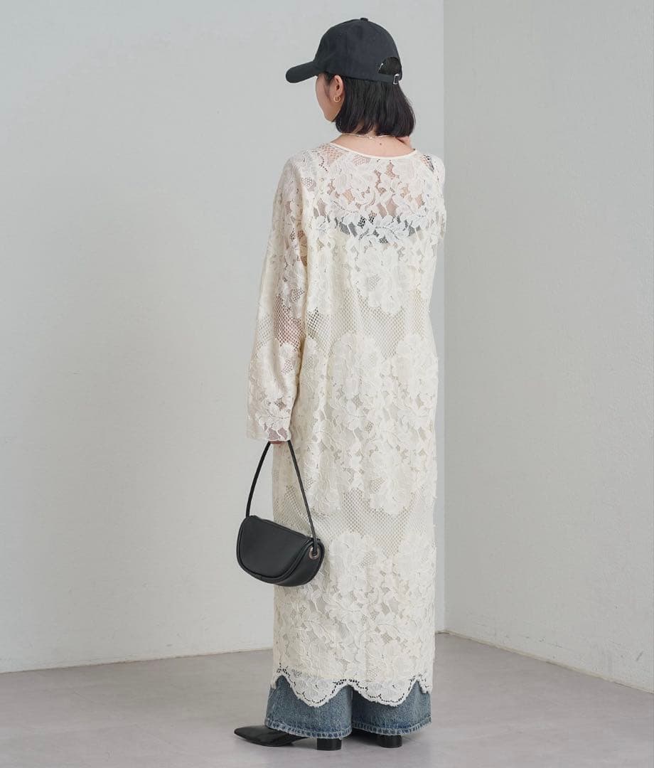 メッシュレーススカラットワンピース　Omekashi