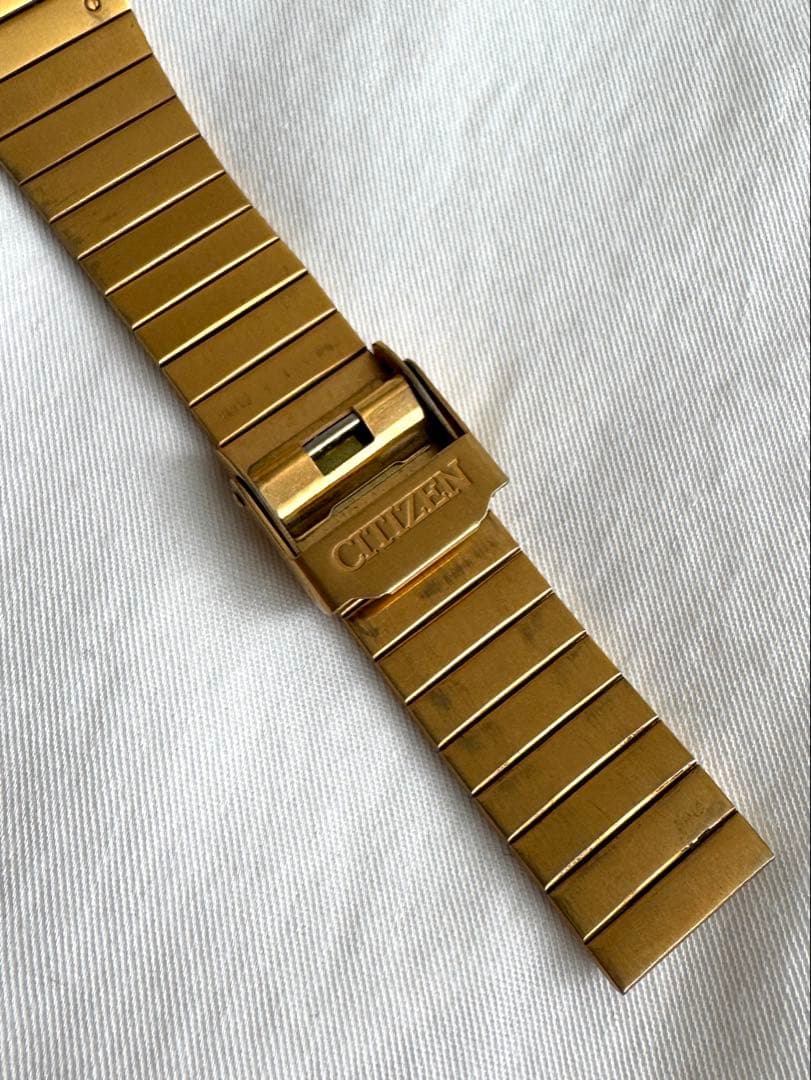 CITIZEN 8988-Q01920 アナデジテンプ 黒文字盤 腕時計