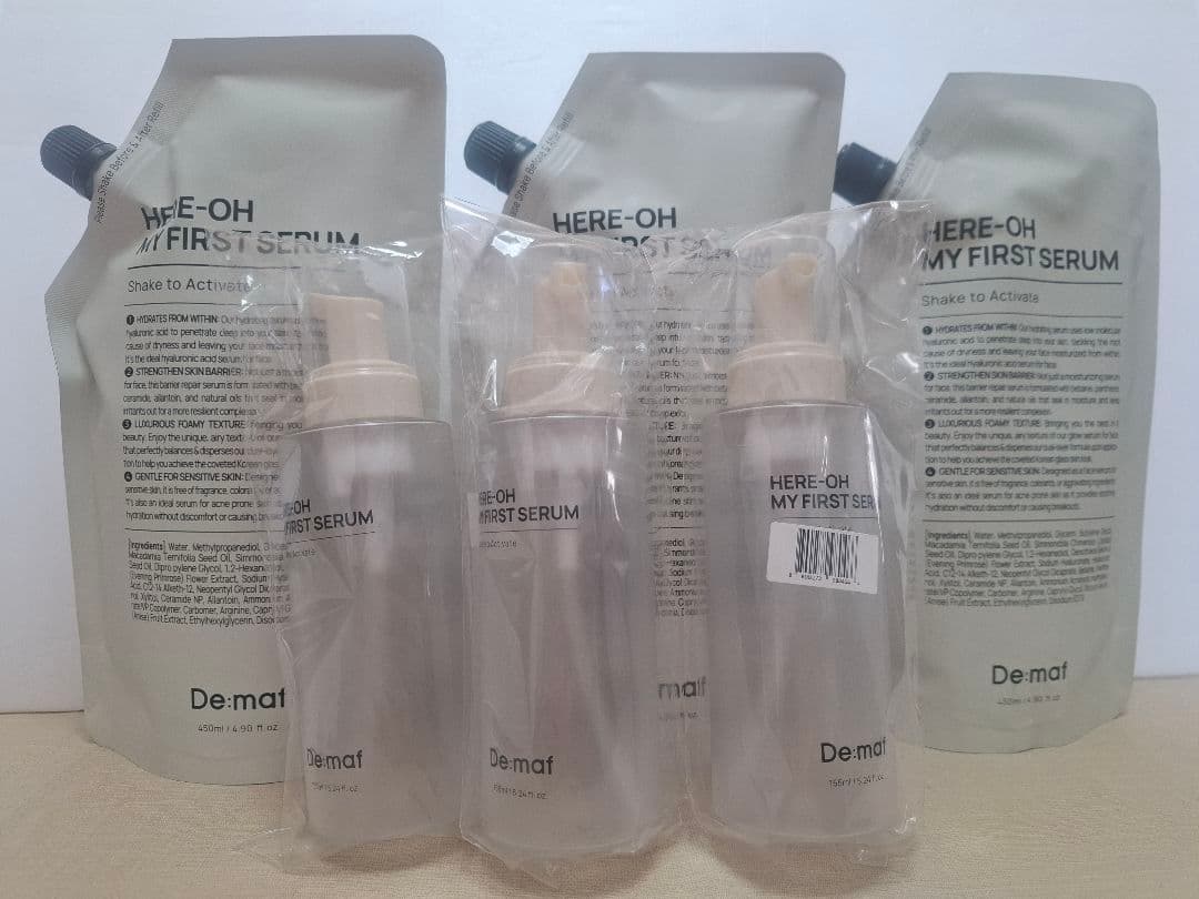 De:maf マイファーストセラム 450ml 詰め替え ボトル付 3個セット