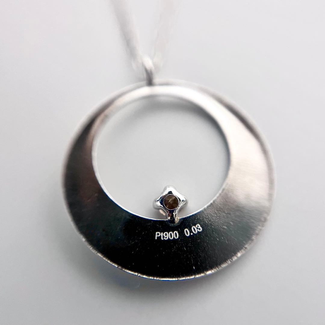 【新品未使用】Pt900/850 0.03ctダイヤモンドネックレス 証明書付属