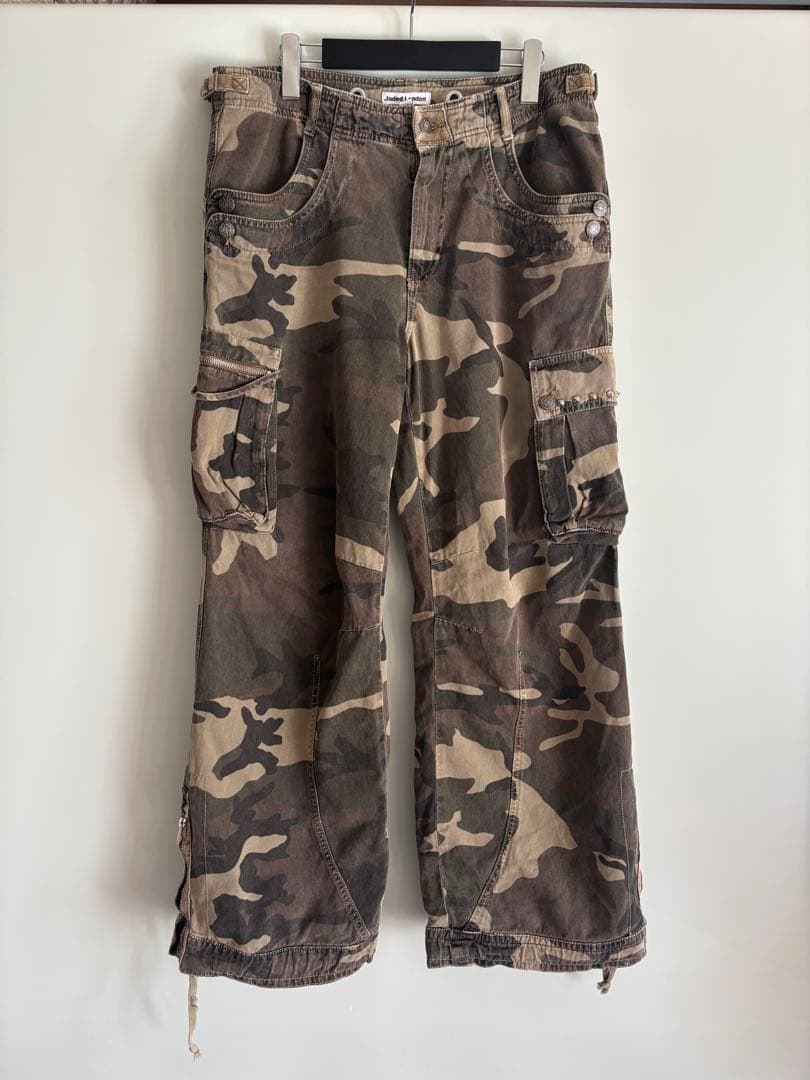 JADED LONDON ジェイデットロンドン カモフラ カーゴパンツ 迷彩32