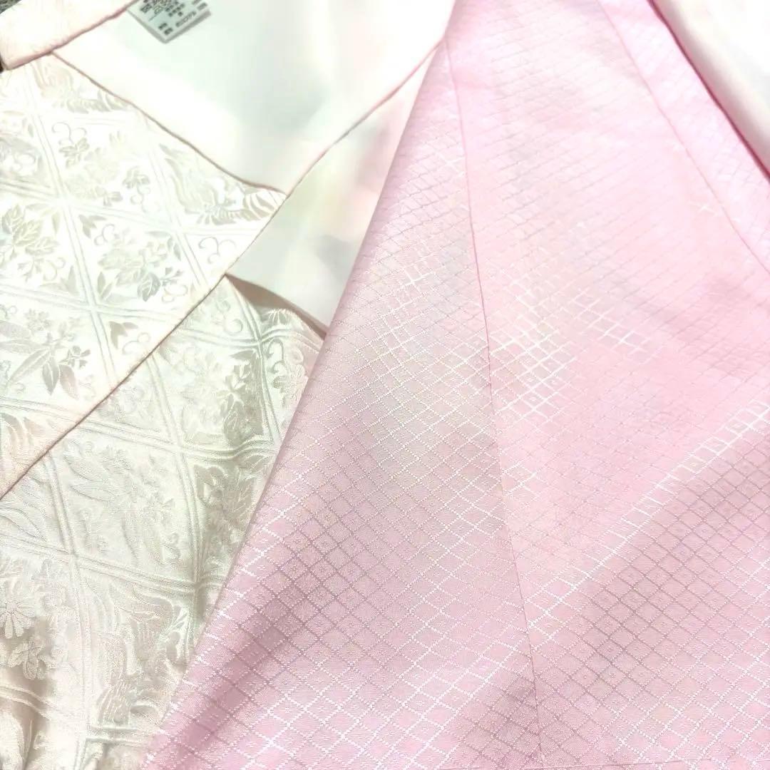 【新品/日本製】スノーピンク 正絹 本金彩 /京友禅/お宮参り 産着/長襦袢付