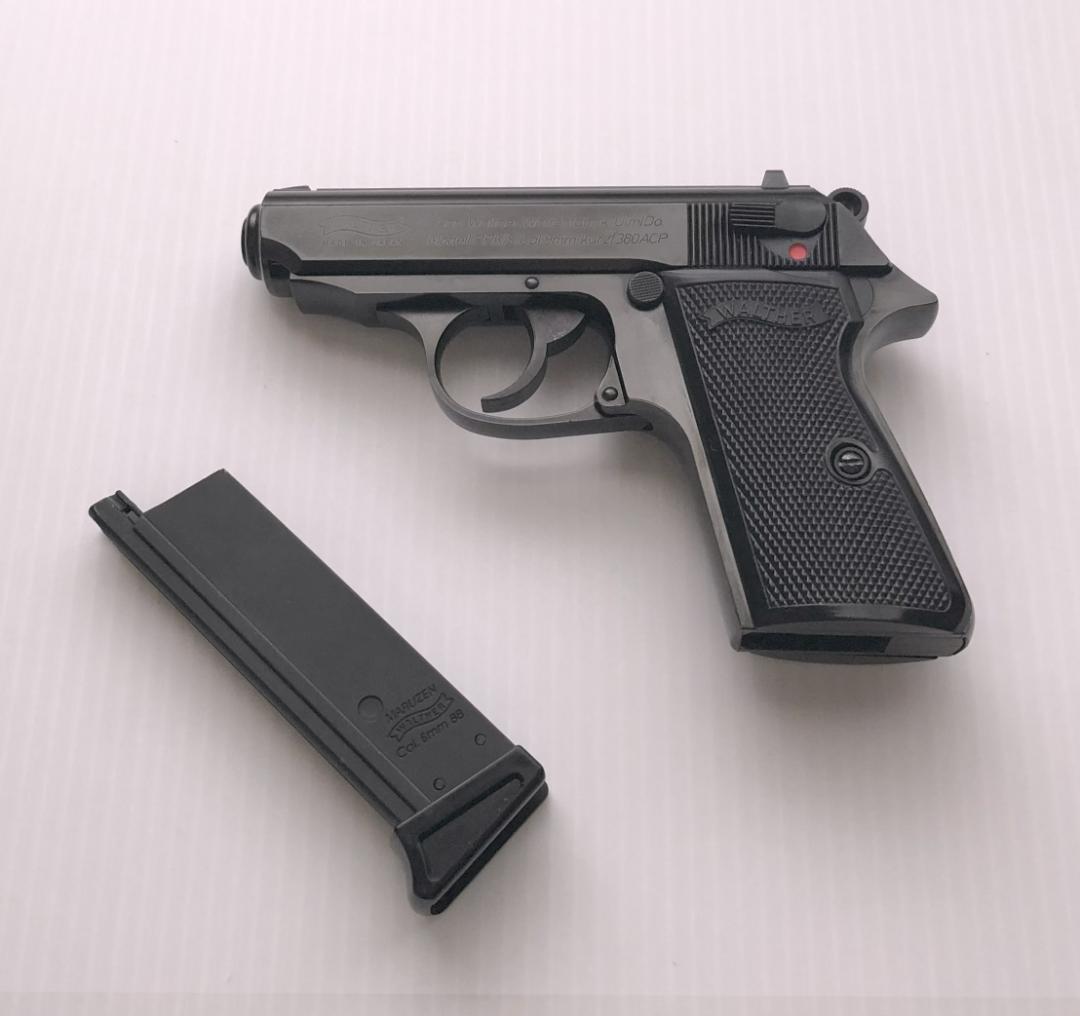 【未使用に近い】マルゼン　ワルサーPPK/sガスブローバック　ブラックメタル