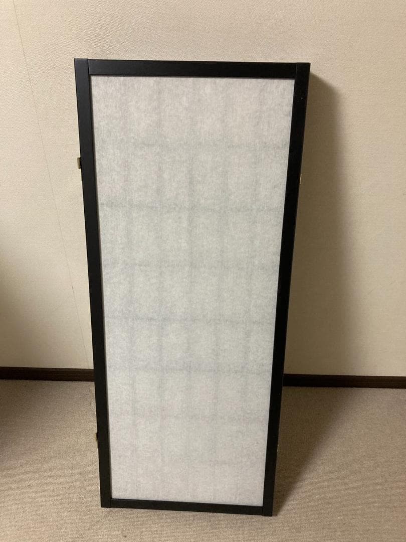 【USED】和風 パーテーション 木製 4連 障子風 和風衝立