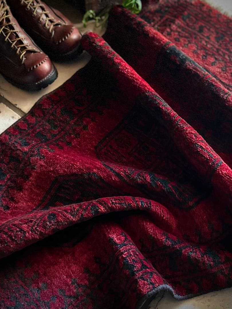 トライバルラグ　ヴィンテージラグ　アフガンラグ　トルクメン　エルサリ　手織り美品