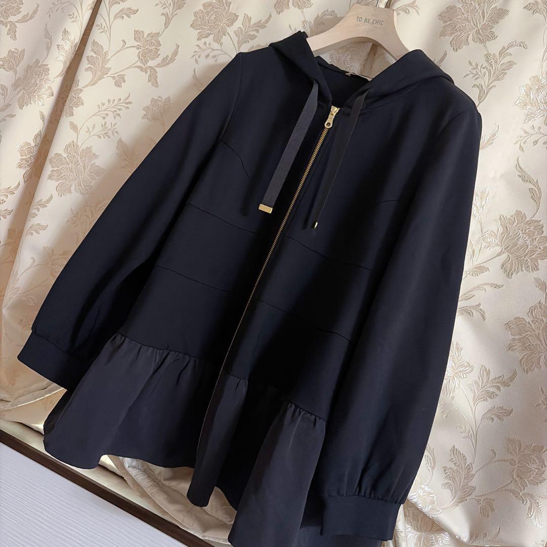 美品 大きいサイズ ローズティアラ ティアードフリル パーカー