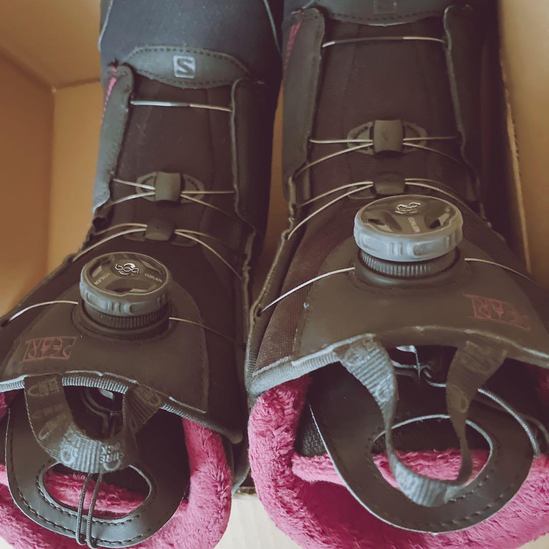 サロモン スノーボード ブーツ ダイヤル式 ブラック ピンク 23.5cm