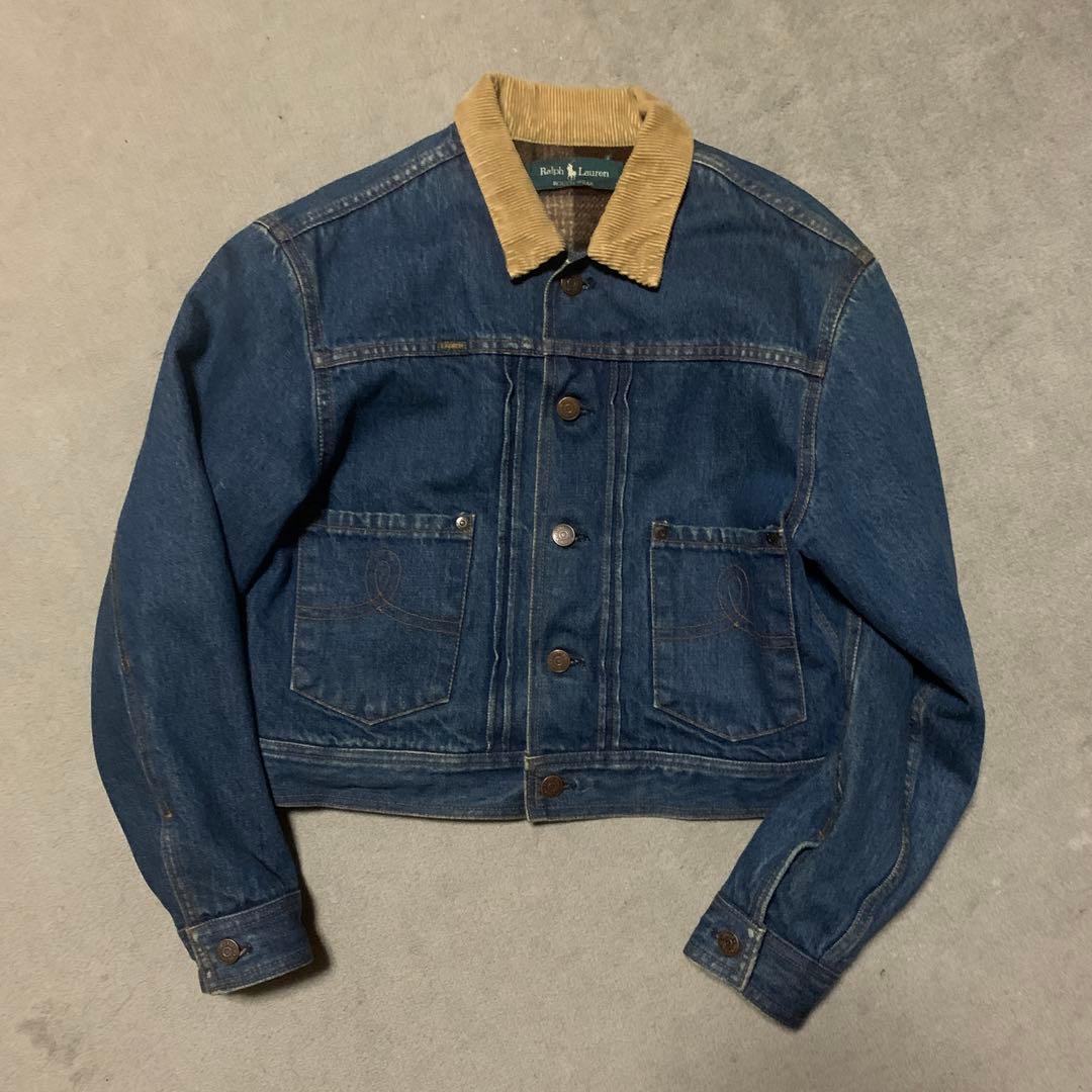 超希少 80' Ralph Lauren デニムジャケット コーデュロイ襟