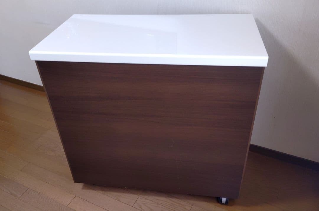 【美品】キャスター付きカウンターワゴン　幅90cm