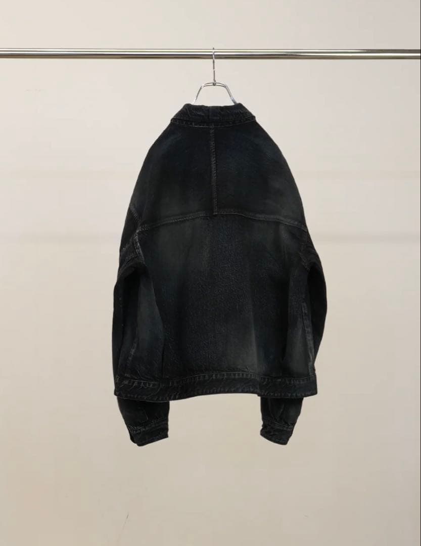 ユ*ナ様 ANCELL 26ss新品DENIM ZIPUP JACKET黒サイズ