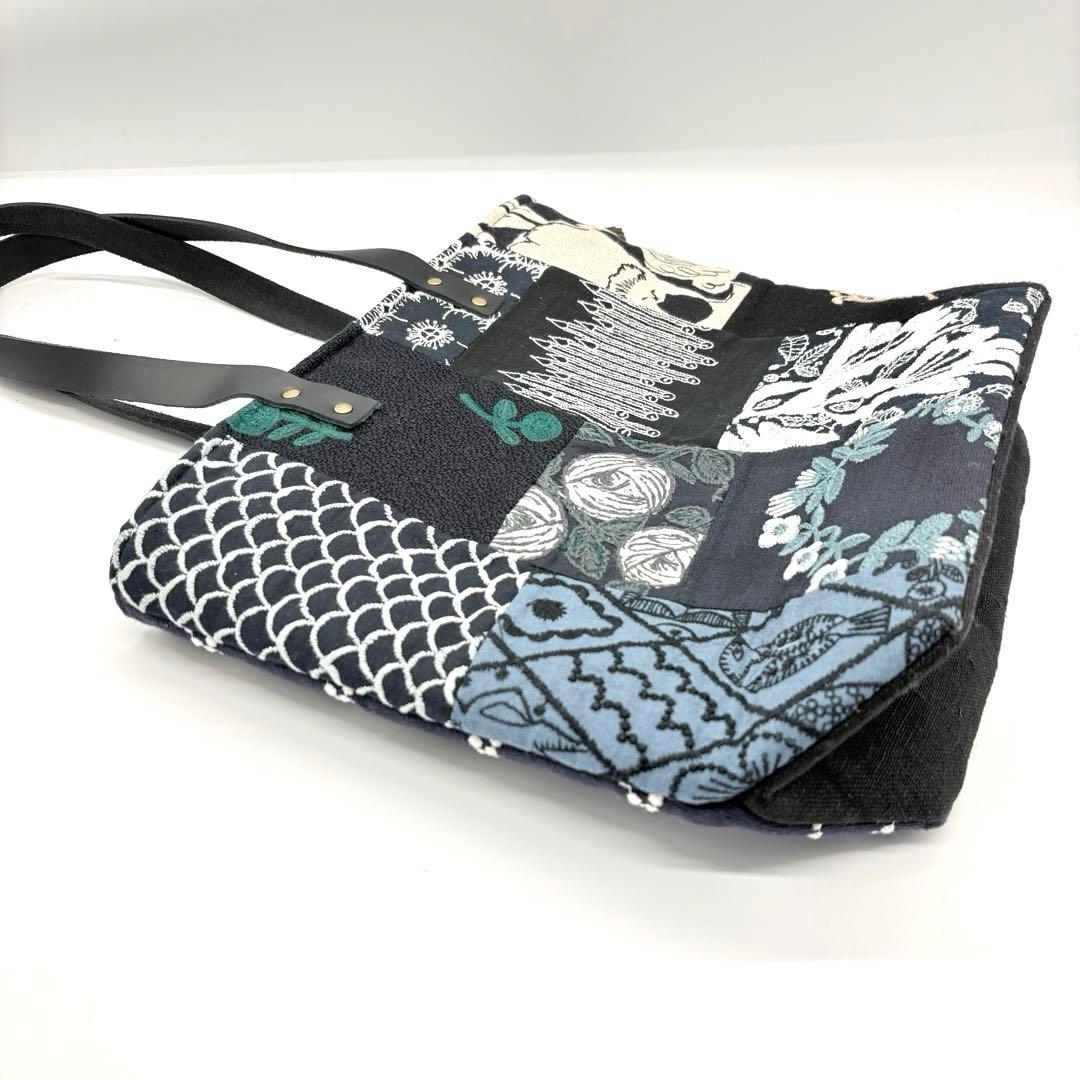 ミナペルホネン、ハンドメイド、パッチワークショルダーバッグ、トートバッグ