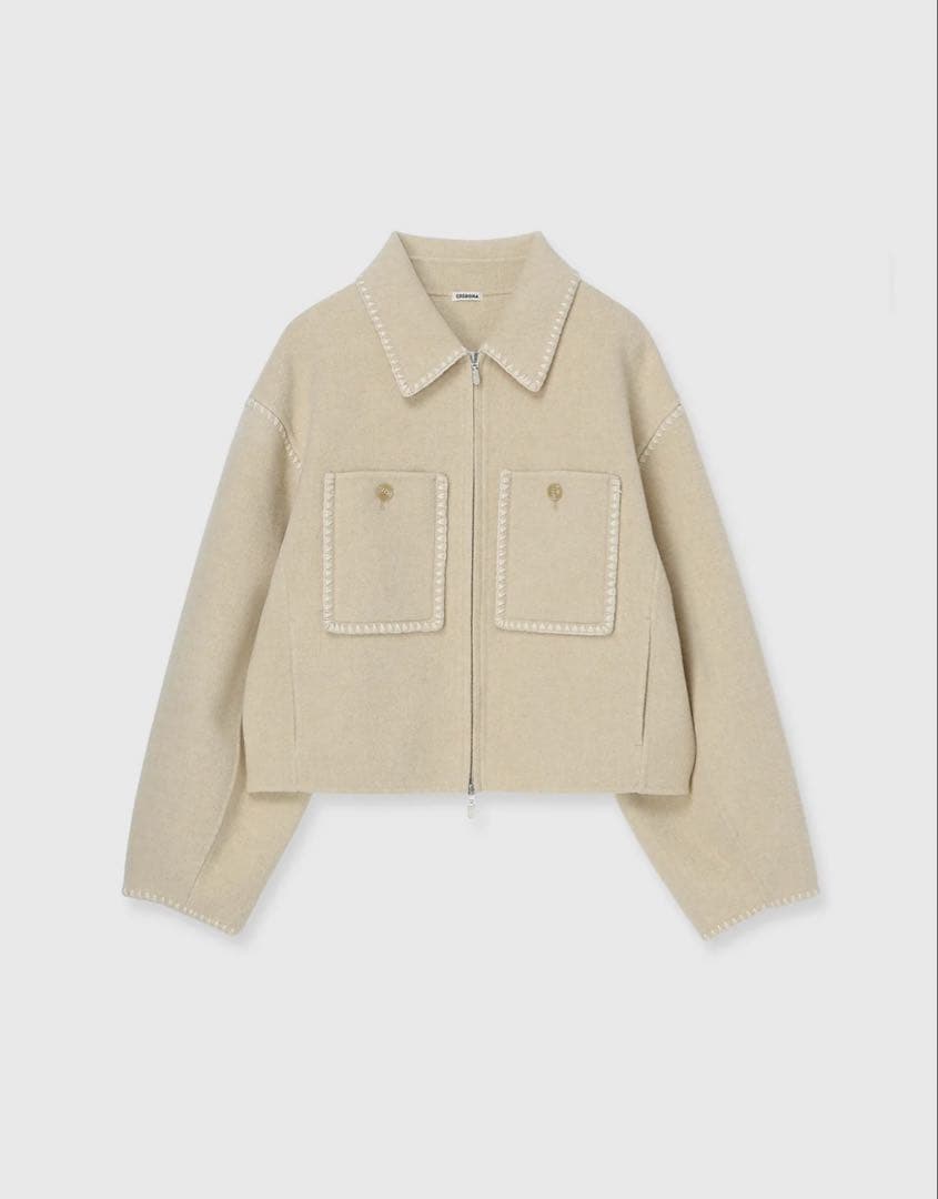 CREDONA ◆ ウールショートジップジャケット