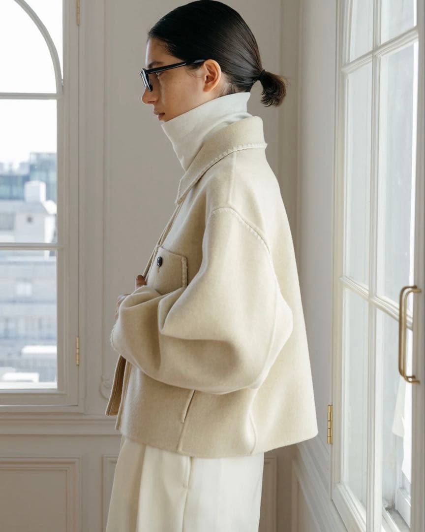 CREDONA ◆ ウールショートジップジャケット