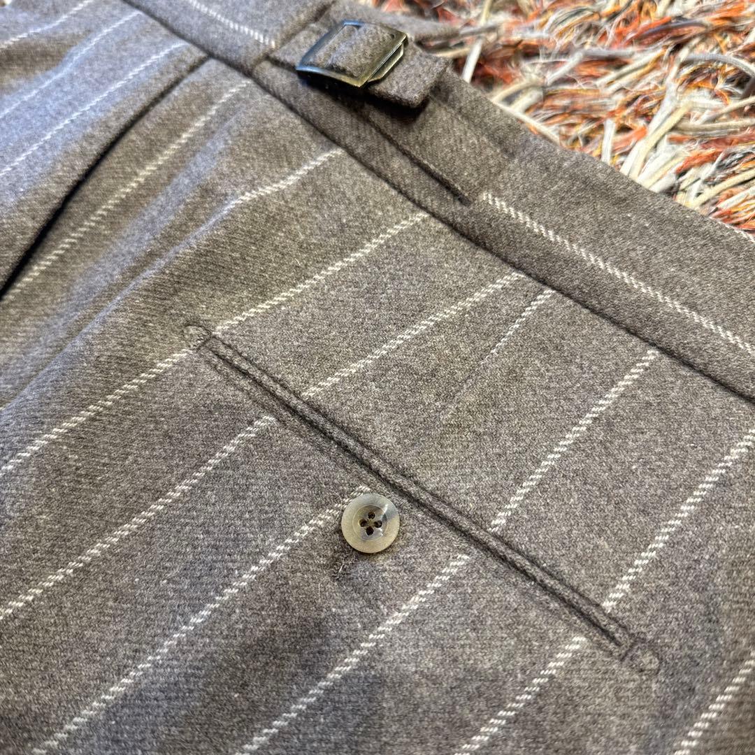 新品　BERWICH ベルウィッチ　スコッチ　チョークストライプ　ベージュ　48