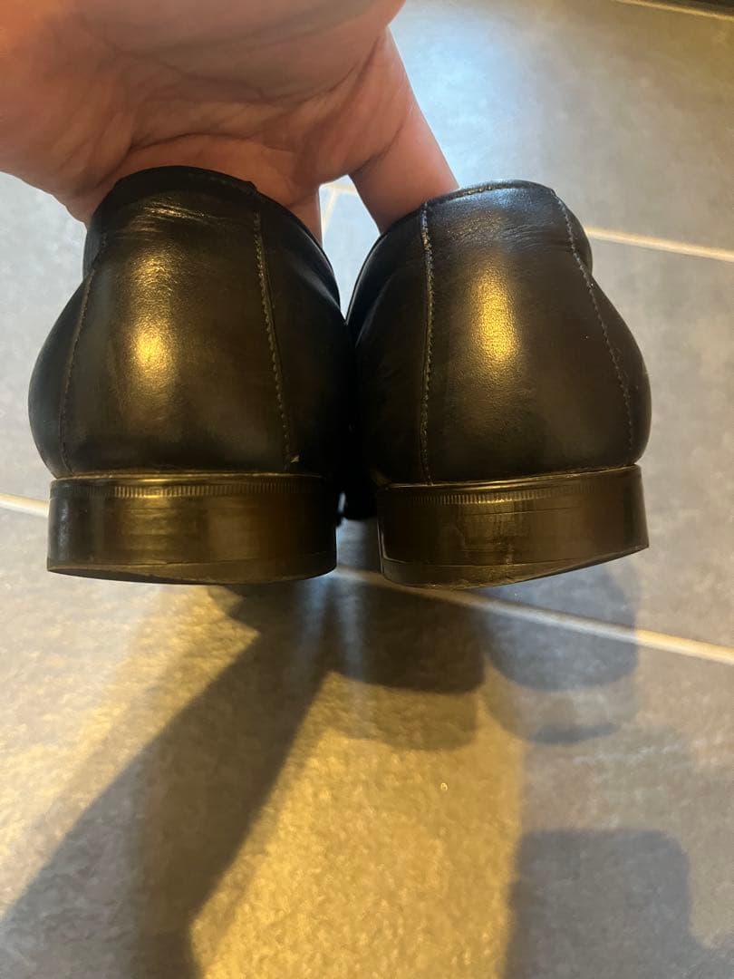 Santoni ネイビー ローファー