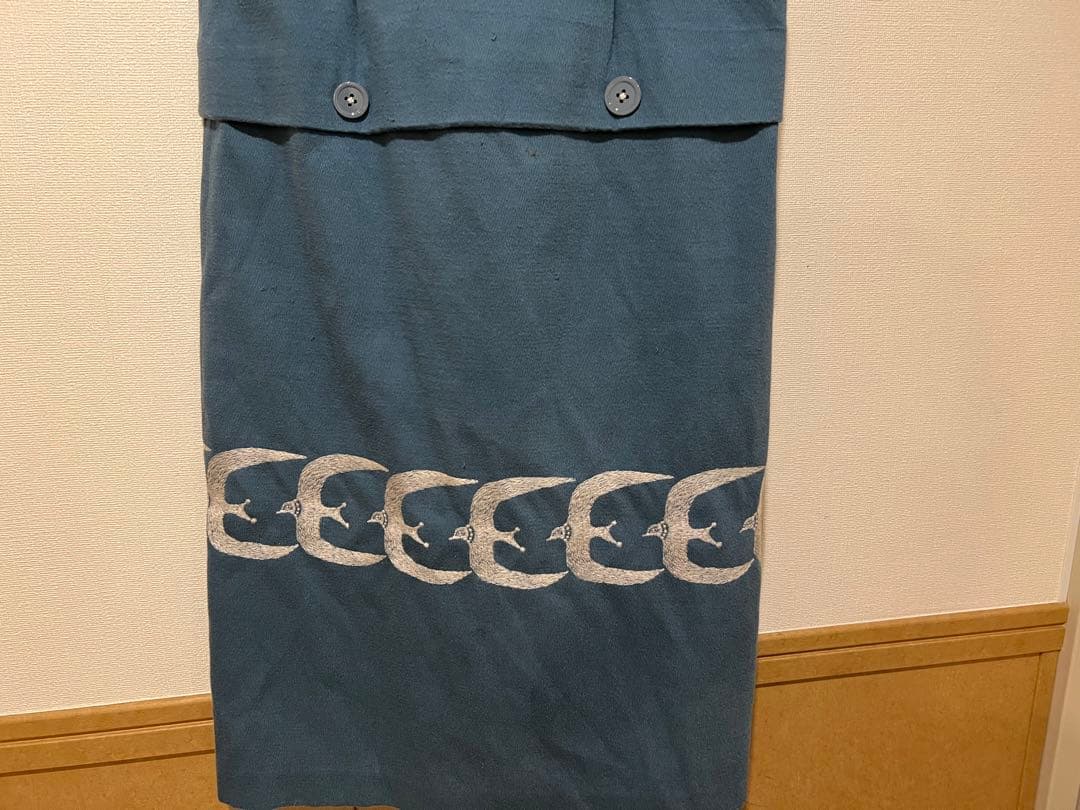 ミナペルホネン go go! カモメ ツバメ ワンピース ① ブルーグリーン