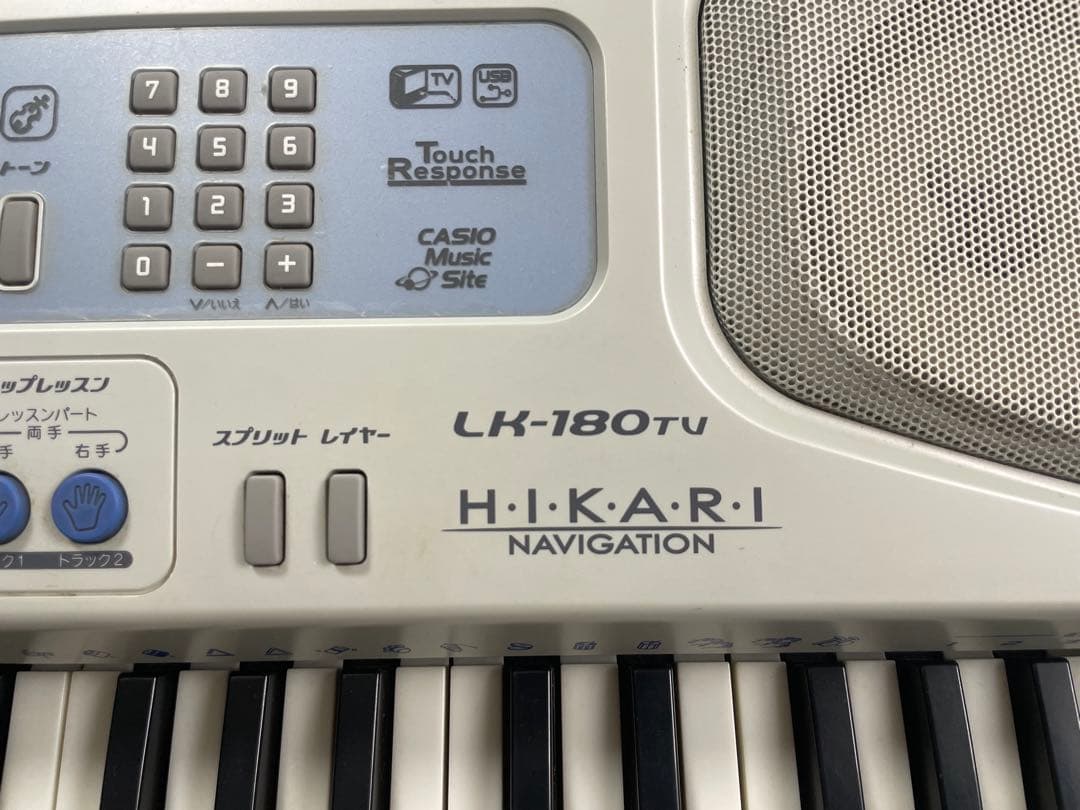 CASIOカシオ光ナビゲーション電子ピアノLK-180TV 純正ACアダプタ付属